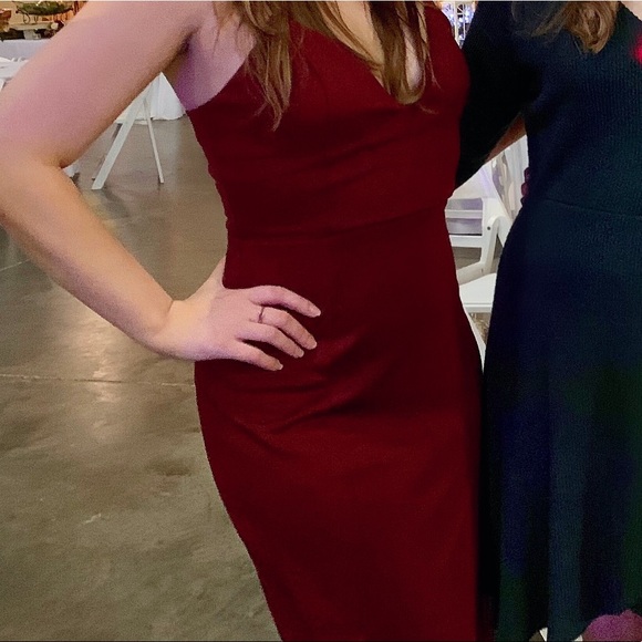 Maroon dress midi - Picture 2 of 2